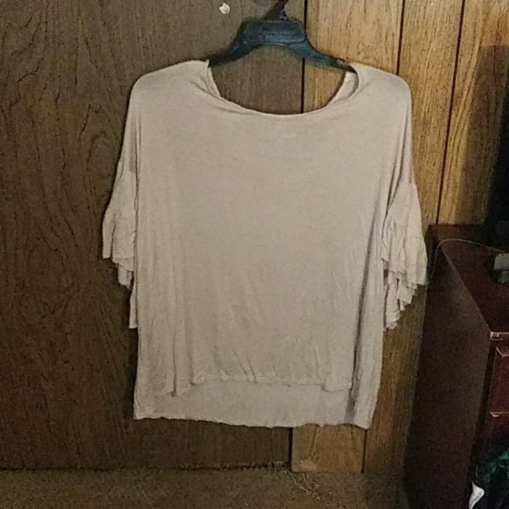 A grey blouse